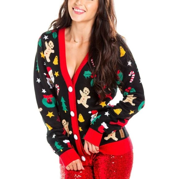 Tipsy Elves Women's Cookie Cutter Cardigan Sweater 3XL NEW WITH TAGS - Picture 4 of 7